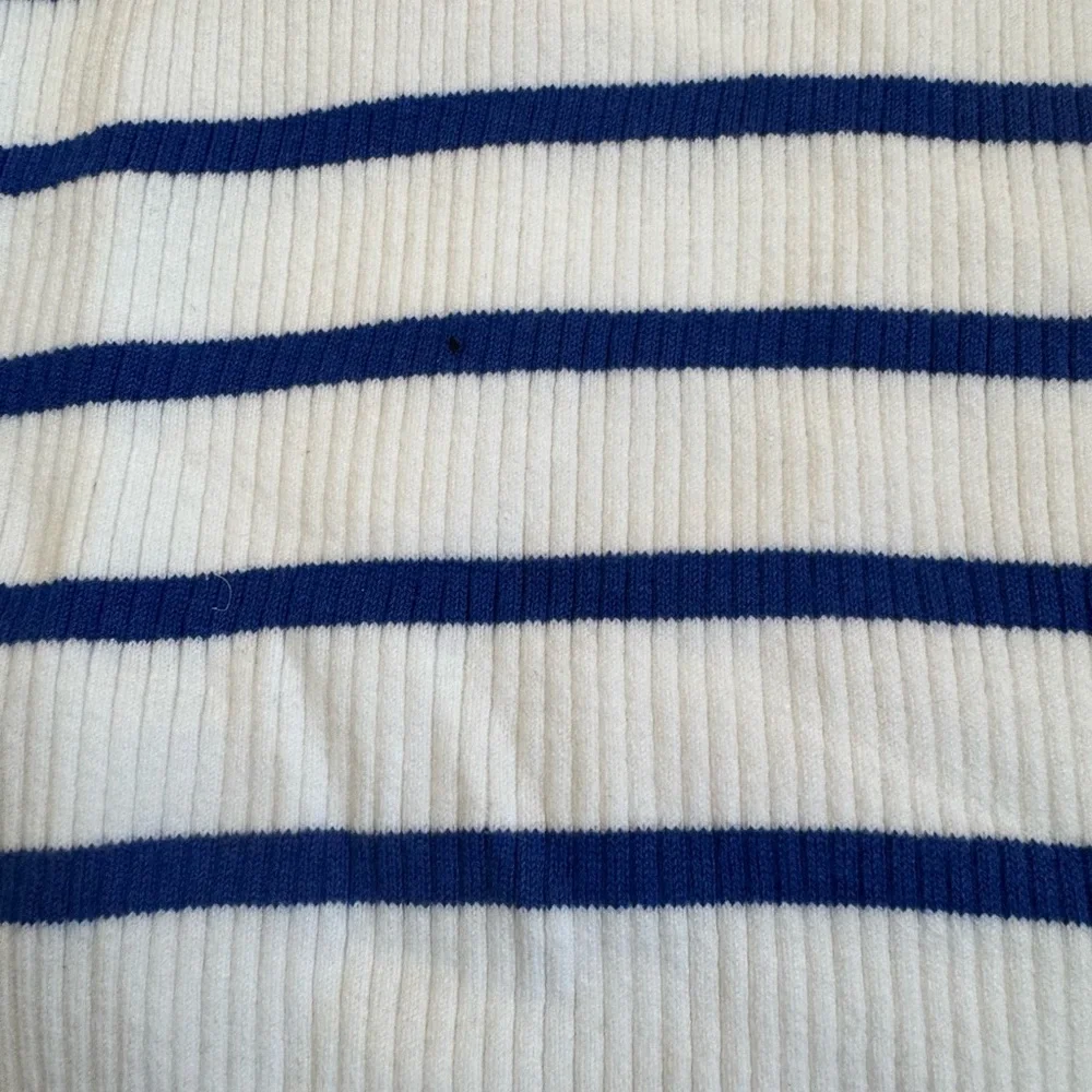 Old Navy Blue & White Striped Ribbed Sleeveless Knit Top XXL NWT - Picture 6 of 8